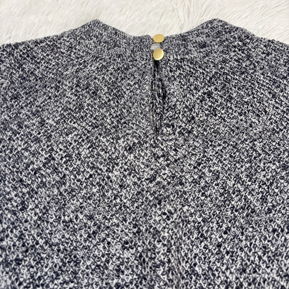 LOFT Navy and White Marled Knit crew neck Sweater long sleeve - Picture 10 of 10